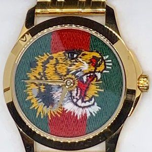 New Men's GUCCI Angry Cat Watch  YA126485